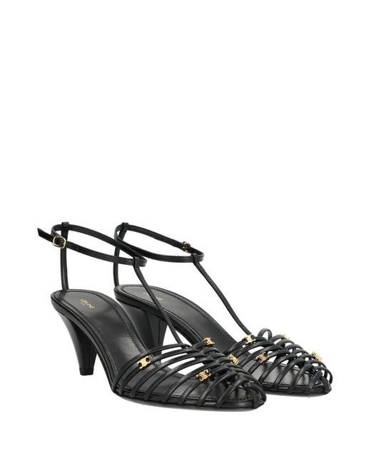 Céline Black Cage Sandal