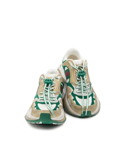 Gucci Green Neutrals Trainers for men
