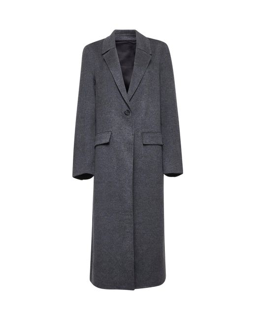 Totême  Gray Doublé Wool Classic Coat
