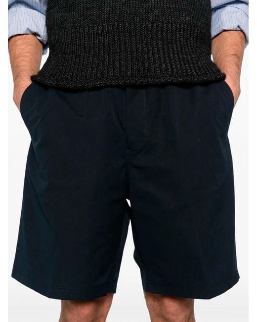 Prada Blue Cotton Bermudas for men