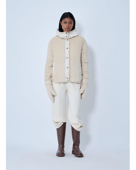 Moncler White Ciboulette Short Down Jacket