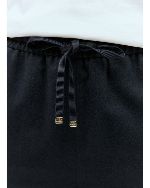 Moncler Black Wool-Blend Drawstring Trackpants