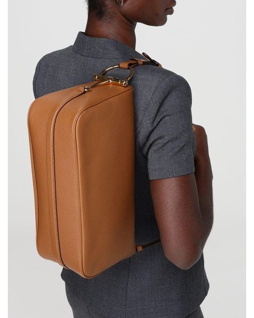Gucci Brown Half Horsebit Medium Shoulder Bag