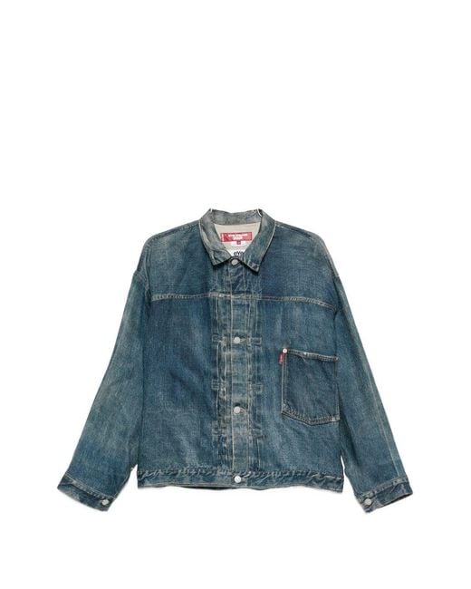 Junya Watanabe Blue Linen Jacket for men