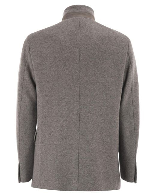 Fay Gray Wool Pea Coat for men