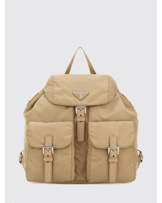 Prada Natural Backpack Camel