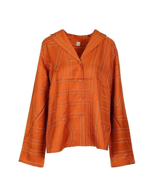 Totême Orange "Monogram" Pajama Top