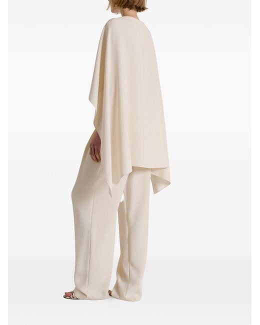 Alberta Ferretti White Cape Scarf
