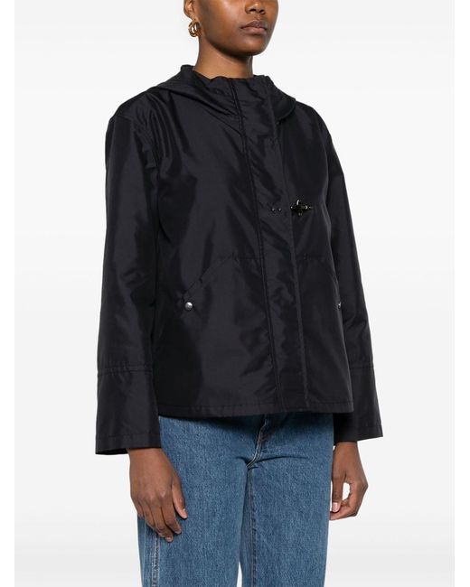 Fay Black Short Parka Coat