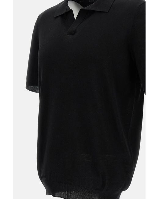 Tagliatore Black Polo Keith for men