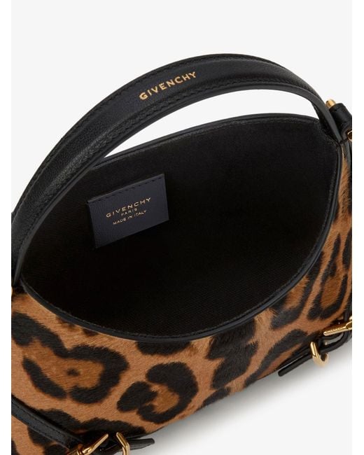Givenchy Brown Voyou Nano Bag Pony Skin Crossbody Bag With Animal Print