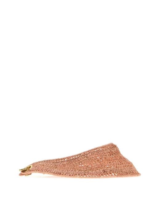 Chloé Pink Raffia Visor