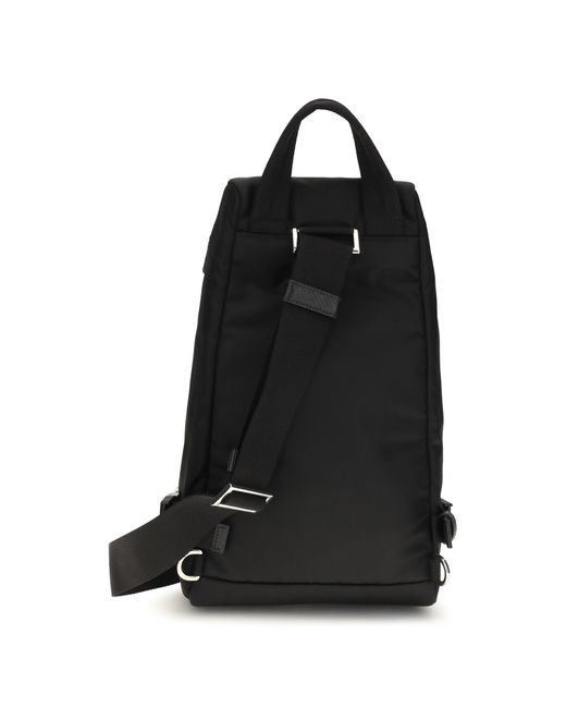 Prada Black Triangle Logo Backpack for men