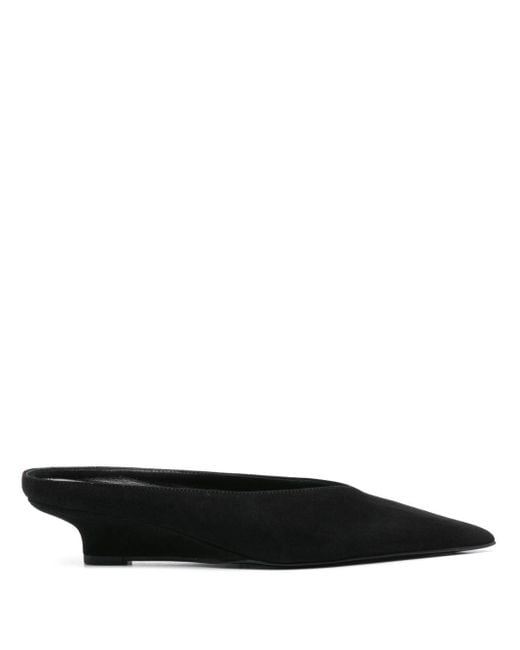 Totême  Black Suede Leather Ballets