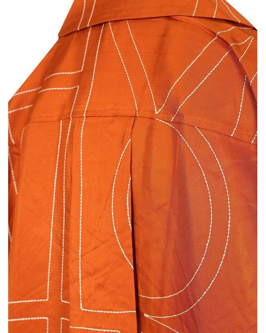 Totême Orange "Monogram" Pajama Top