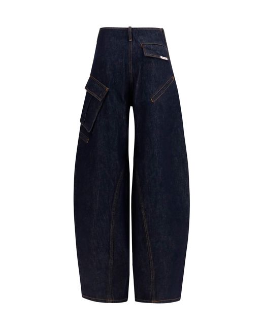 Self-Portrait Blue Cargo Jeans