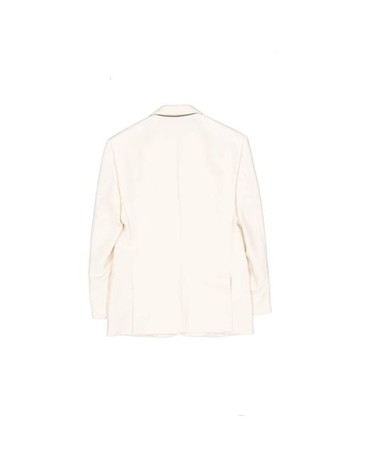 Brunello Cucinelli White Blazer Jacket