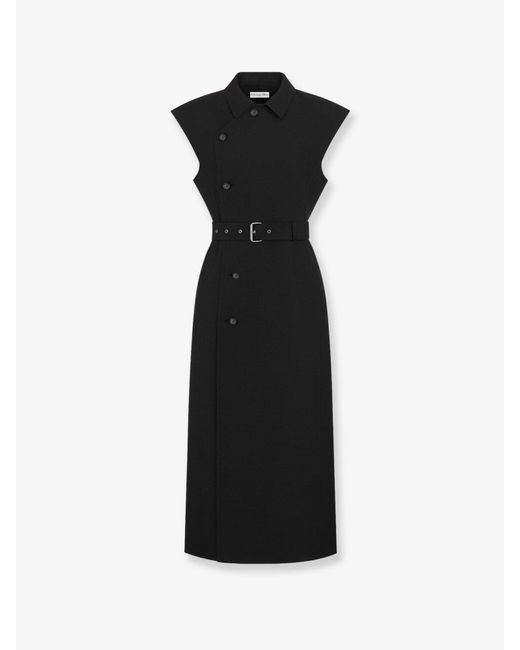 Dior Black Dior Virgin Wool And Silk Midi Dress