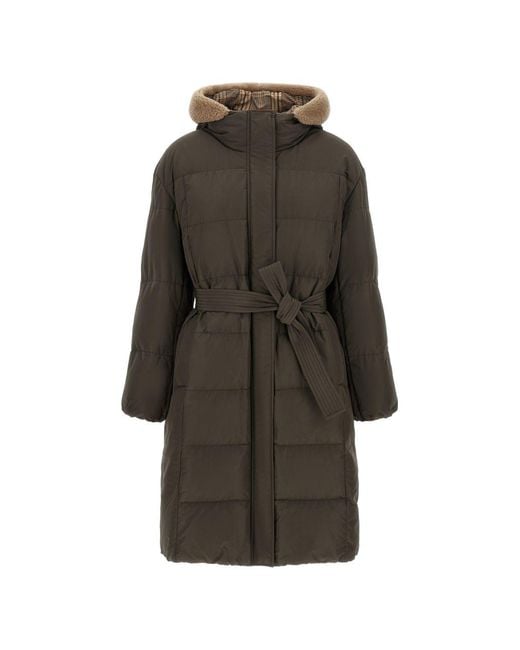 Brunello Cucinelli Gray Long Down Jacket