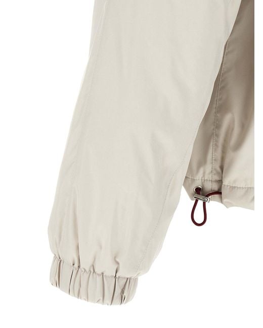 Brunello Cucinelli White Lightweight Nylon Jacket for men
