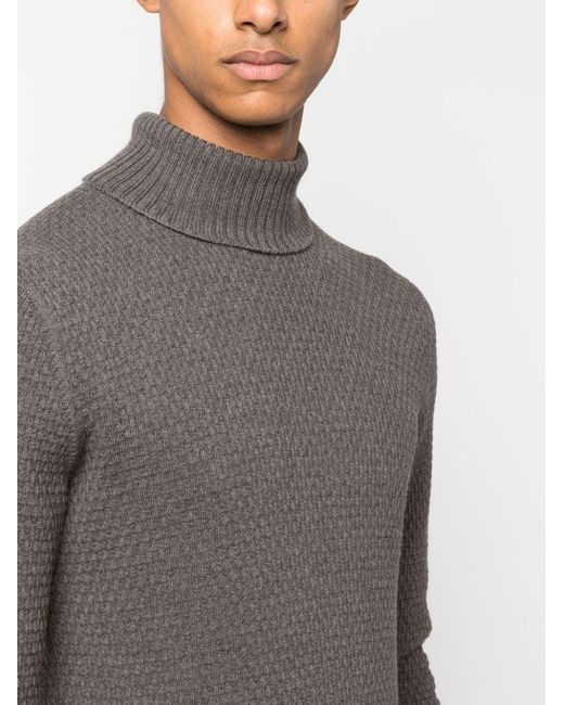 Tagliatore Gray Wool Turtleneck for men