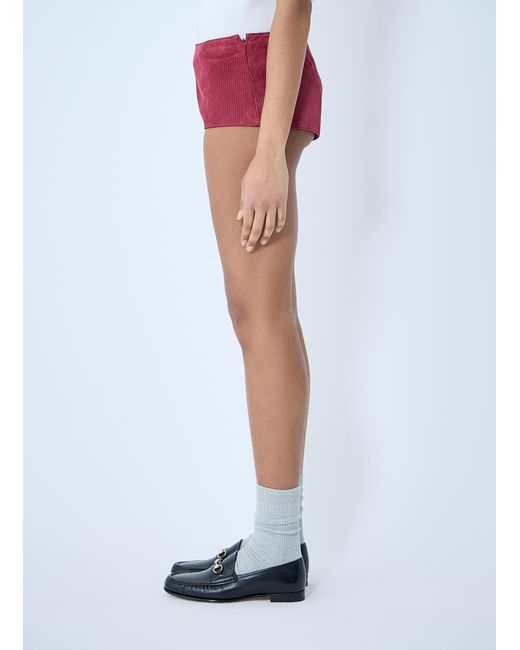 Gucci Blue Suede Mini Shorts