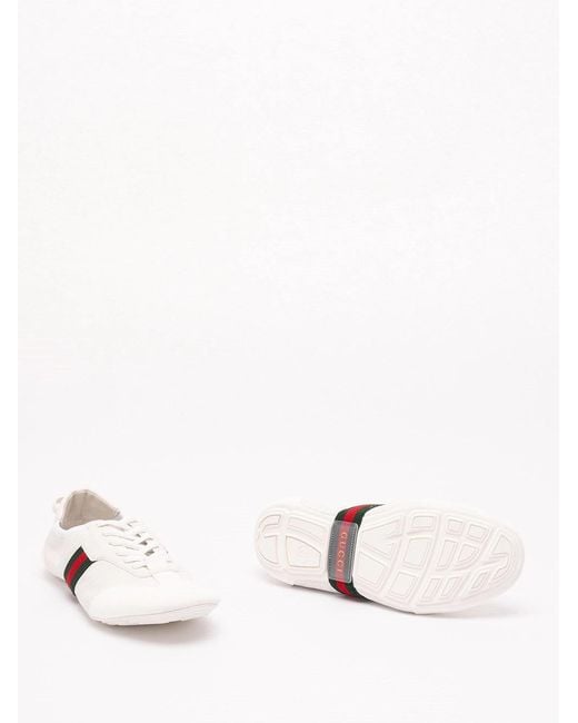 Gucci White 'Flex' Sneakers