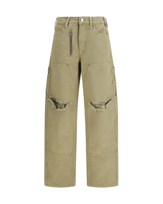 Alexander Wang Green Zip Carpenter Pants