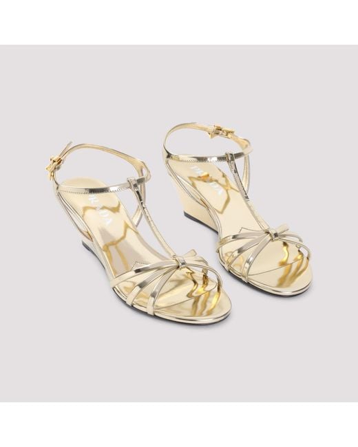 Prada Metallic Sandals