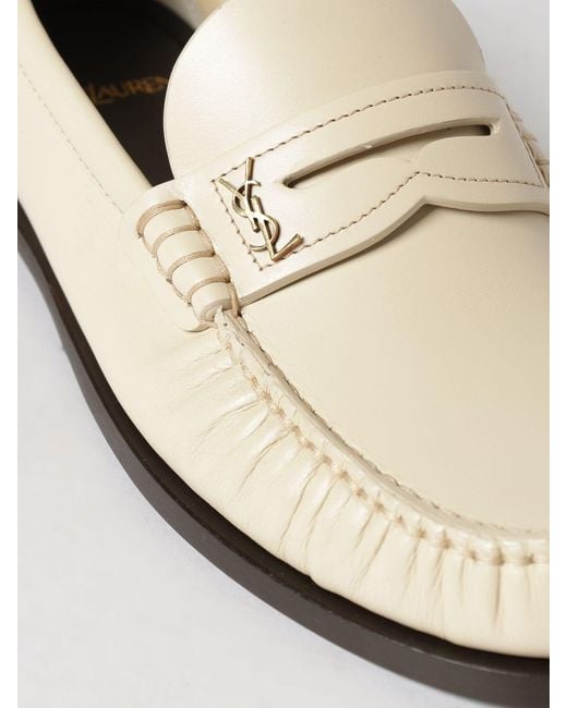 Saint Laurent White Le Loafer Leather Loafers