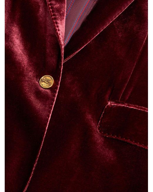 Etro Red Viscose-Silk Chic Outerwear Jacket