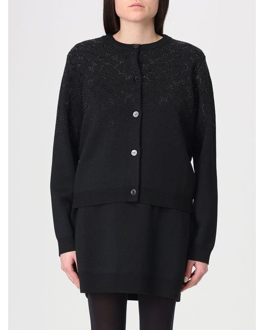 Gucci Black Gg Wool Cardigan With Rhinestones for men