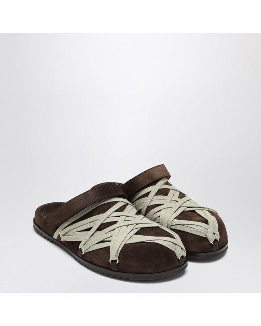 Rick Owens Brown Megalance Mule Granolas for men