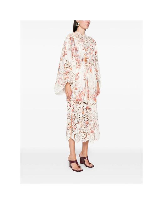 Zimmermann Pink Neutrals Dresses