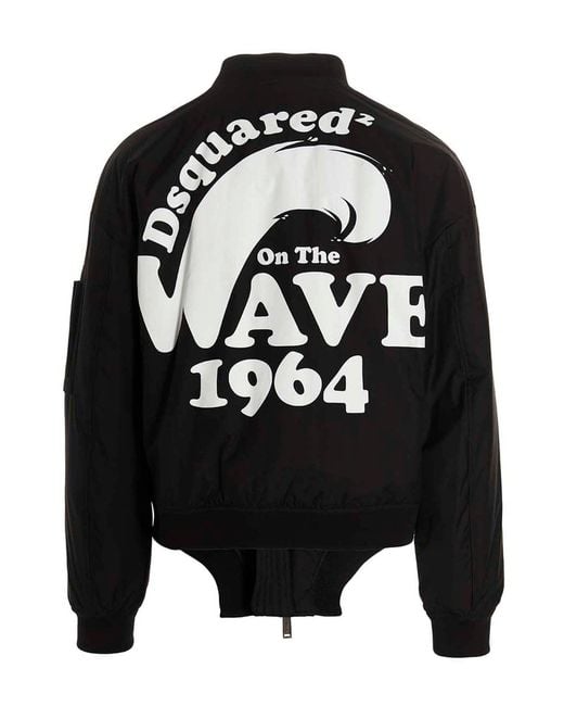 DSquared² Black D2 On The Wave' Bomber Jacket for men