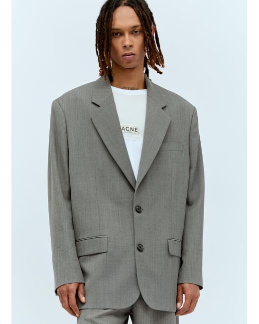 Acne Studios Relaxed-Fit Polyester-Wool Suit Blazer in Gray for