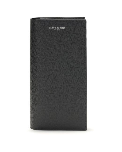 Saint Laurent Black Grained Leather Wallet for men