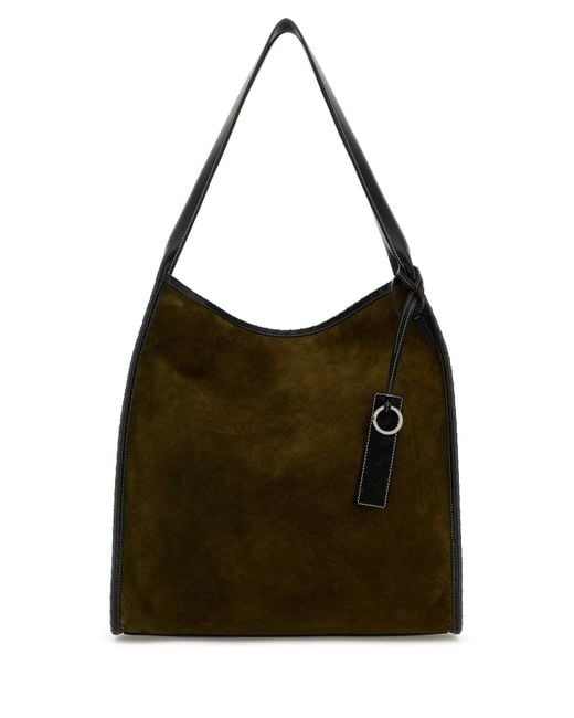 トートバッグ BOTTEGA VENETA Army Green Suede Corriere Shopping Bag Bottega Veneta Army Suede Corriere Shopping Bag in Brown for