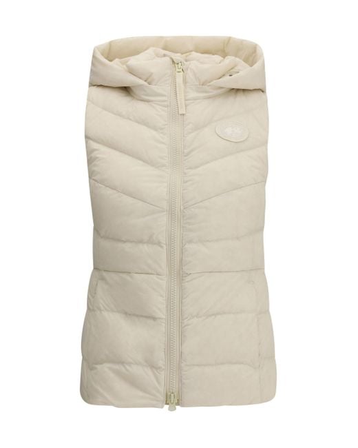 Canada Goose Natural Sleeveless Jacket With A Removable Hood