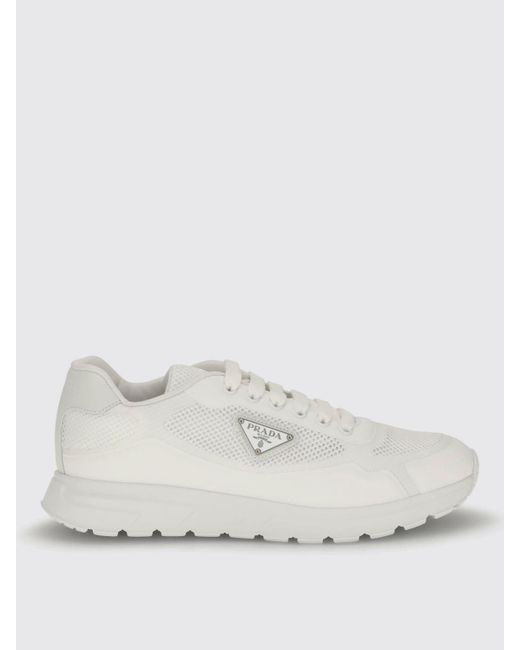 Prada White Brogue Shoes for men