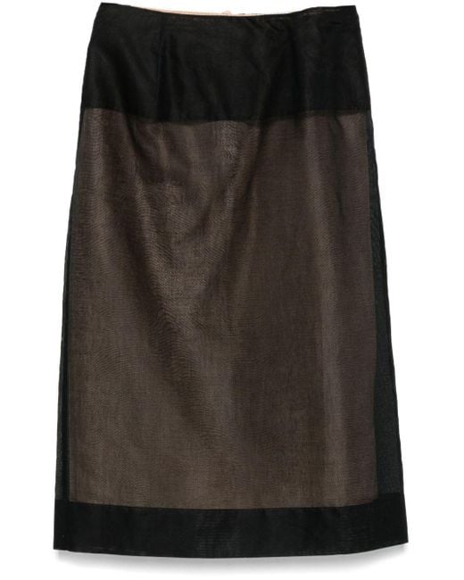 Carven Black Midi Skirt