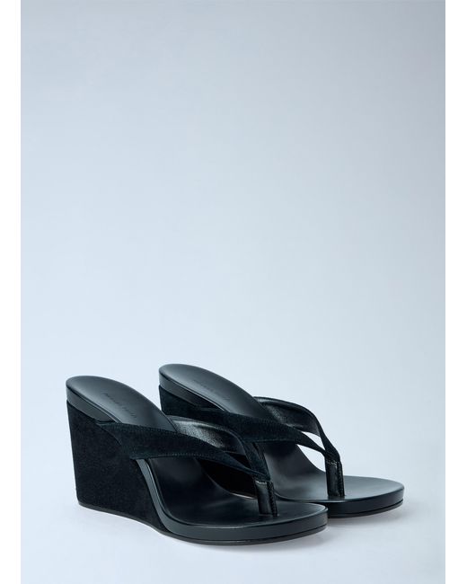 Phoebe Philo Blue Round Wedge Sandals