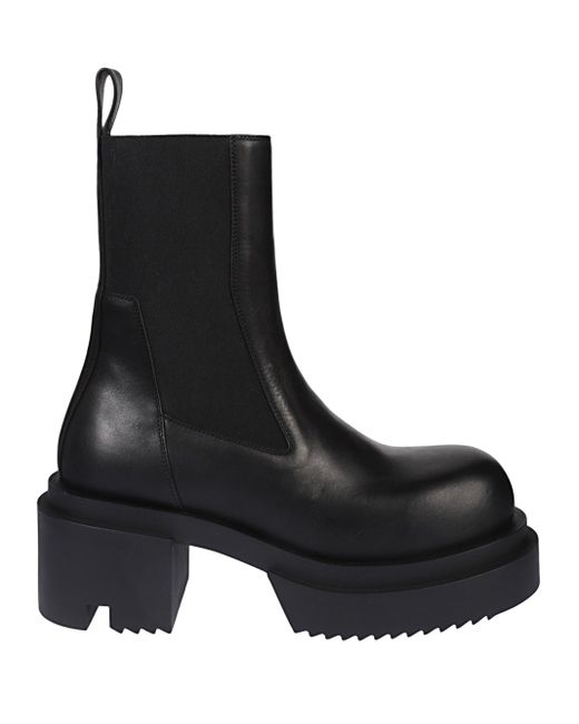 Rick Owens Black Beatle Bogun Ankle Boot