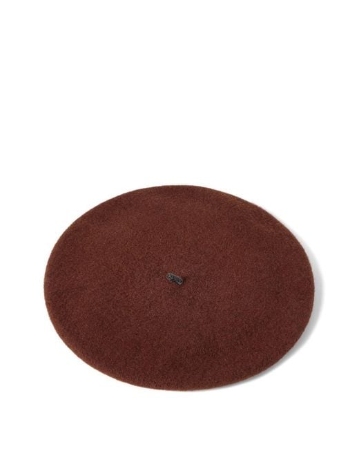 Brunello Cucinelli Brown Wool Basque Hat