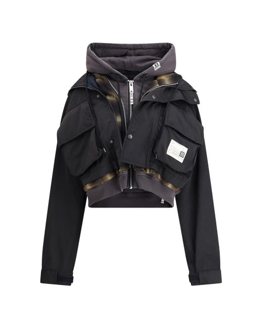 Maison Mihara Yasuhiro Black Patchwork Design Jacket