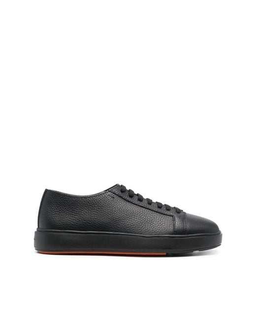 Santoni Black Trainers for men