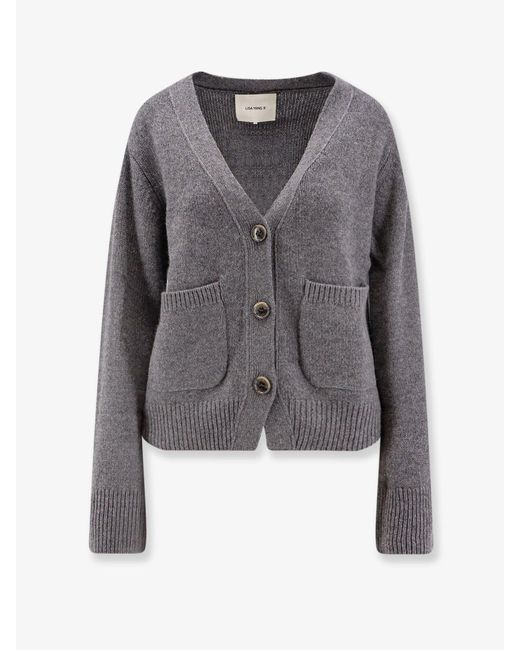 Lisa Yang Gray Danni Cashmere Cardigan