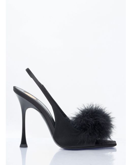 Saint Laurent Black Paradis Sandals
