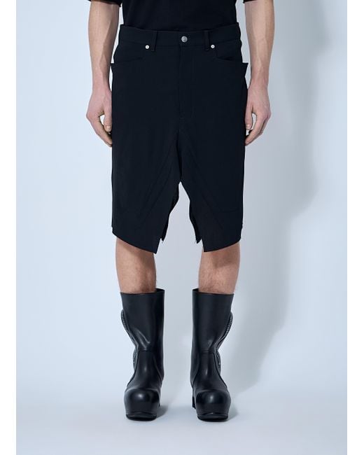 Rick Owens Blue Slivered Shorts for men
