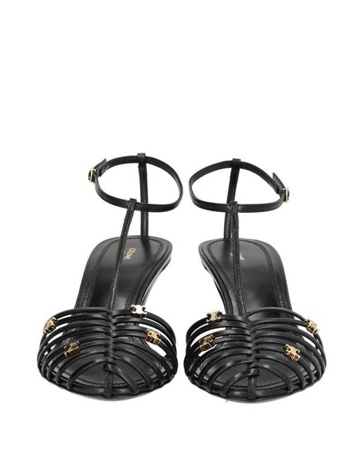 Céline Black Cage Sandal